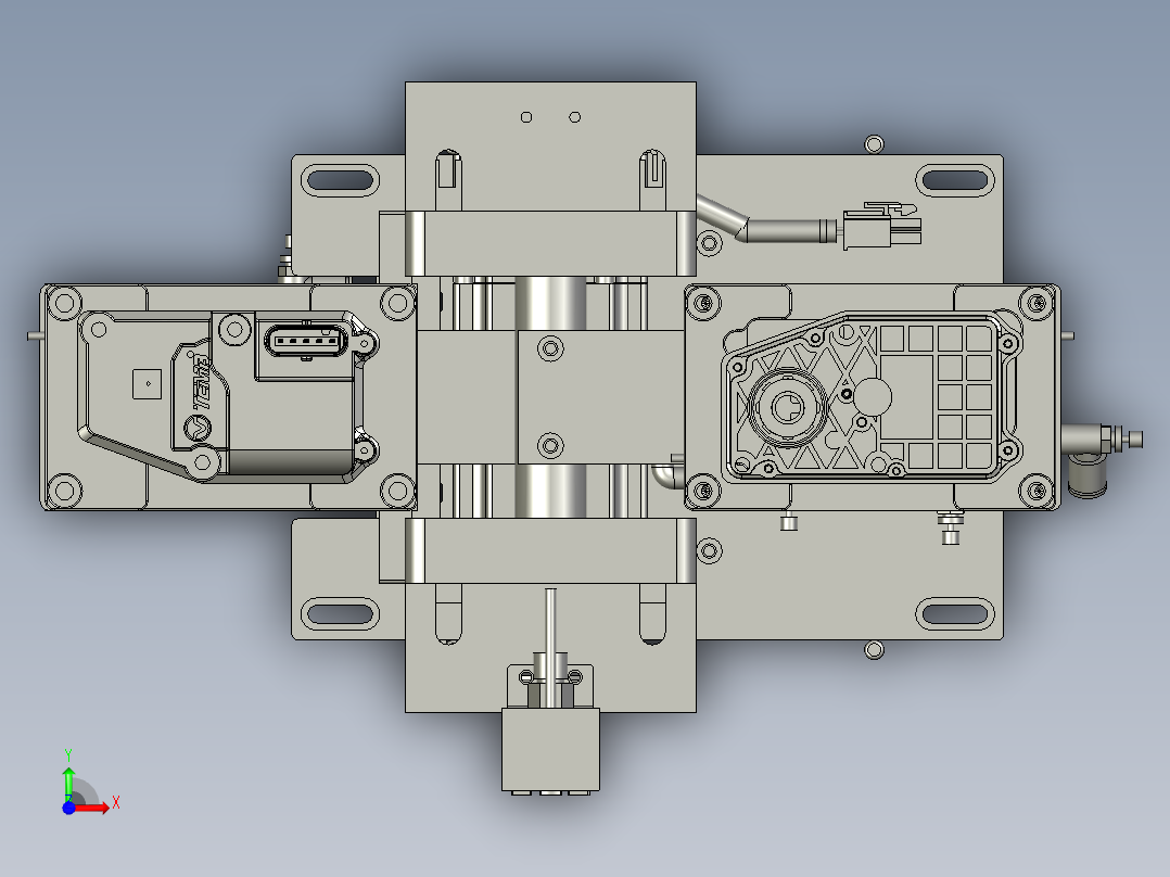 翻转机构组件前视图
