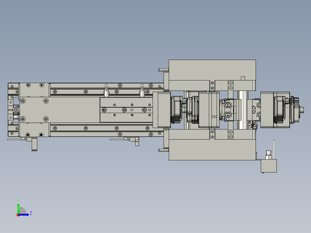 翻转机构组件左视图