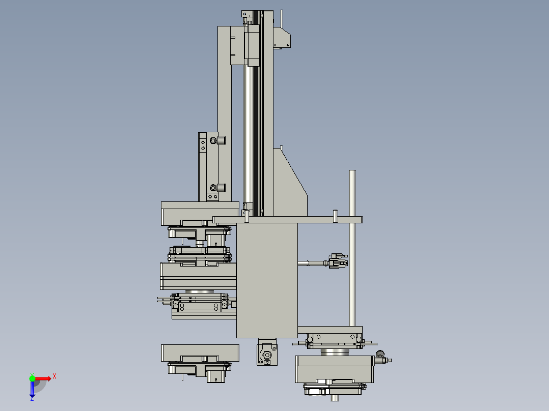 翻转机构组件俯视图
