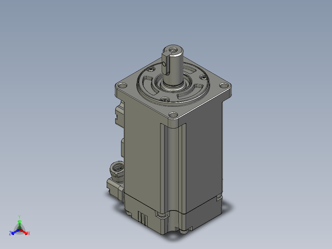 伺服电机MS1H1-20B30CB-A334R正等轴测图