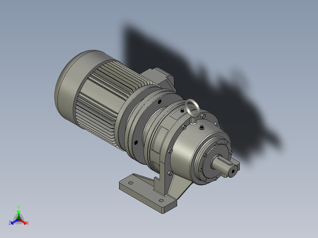 BWY单级摆线针轮减速机BWY15-35-15正等轴测图