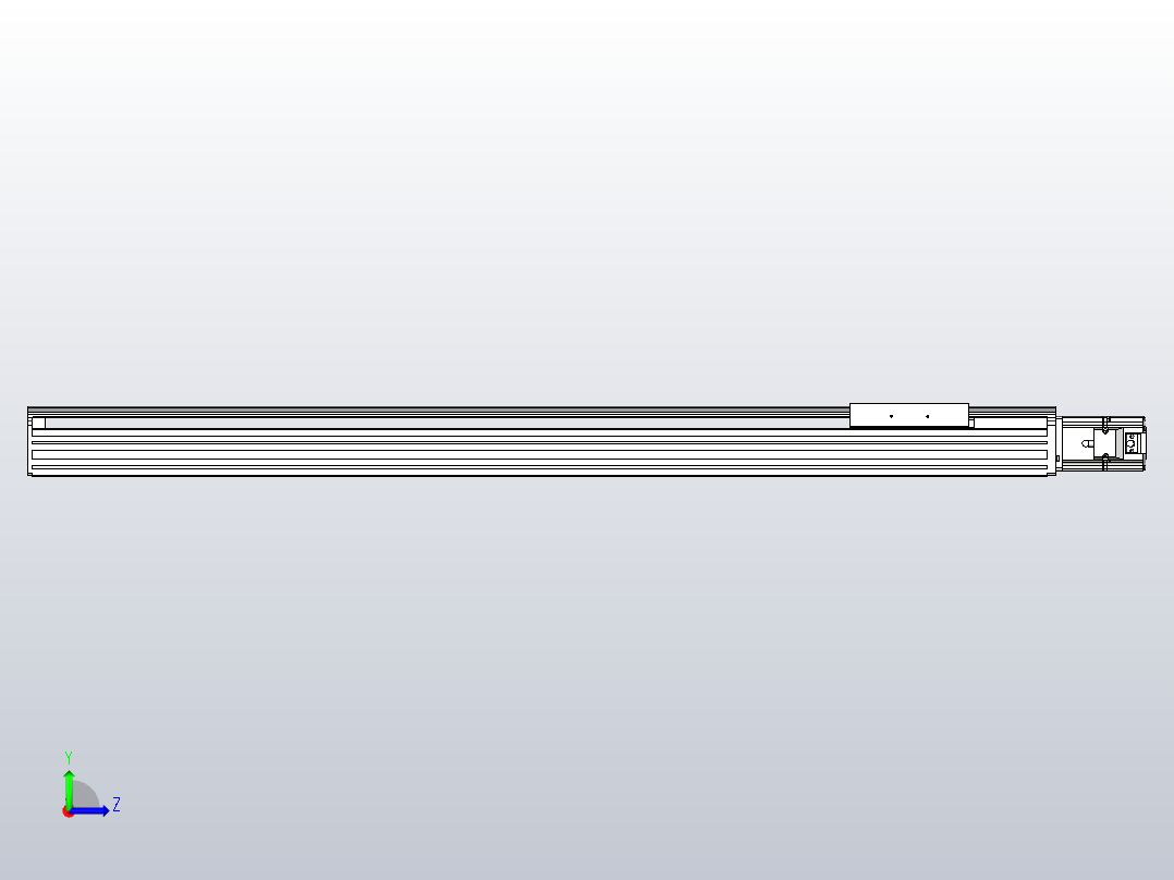 日规模组半封闭丝杆TPA-HNR-140D-2010C-L850-M-C-P40-N3左视图