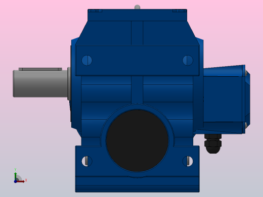 S67底脚轴伸式安装斜齿-蜗轮蜗杆减速机S67-YV0.55-4P-170.4-M1-0°-B前视缩略图