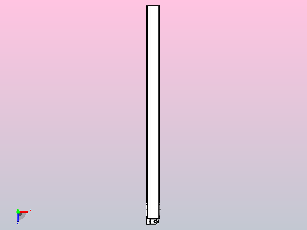 皮带直线轴半封闭可选导轨TPA-HNB-202D-140-L2850-LU-C-P75-N3俯视图