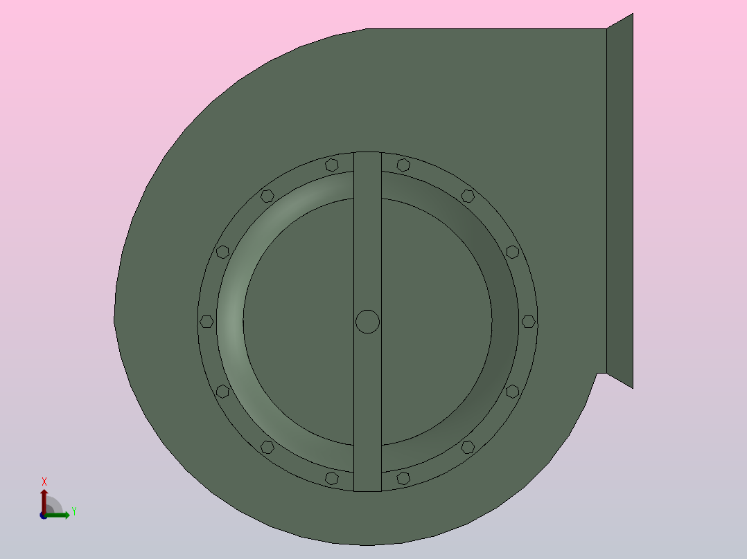 FS1.60、1.45型单相双进风风机[FS1.45b]前视图