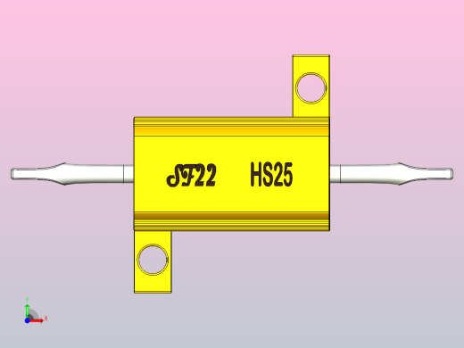 底盘安装高功率电阻器25W，HS250系列前视缩略图