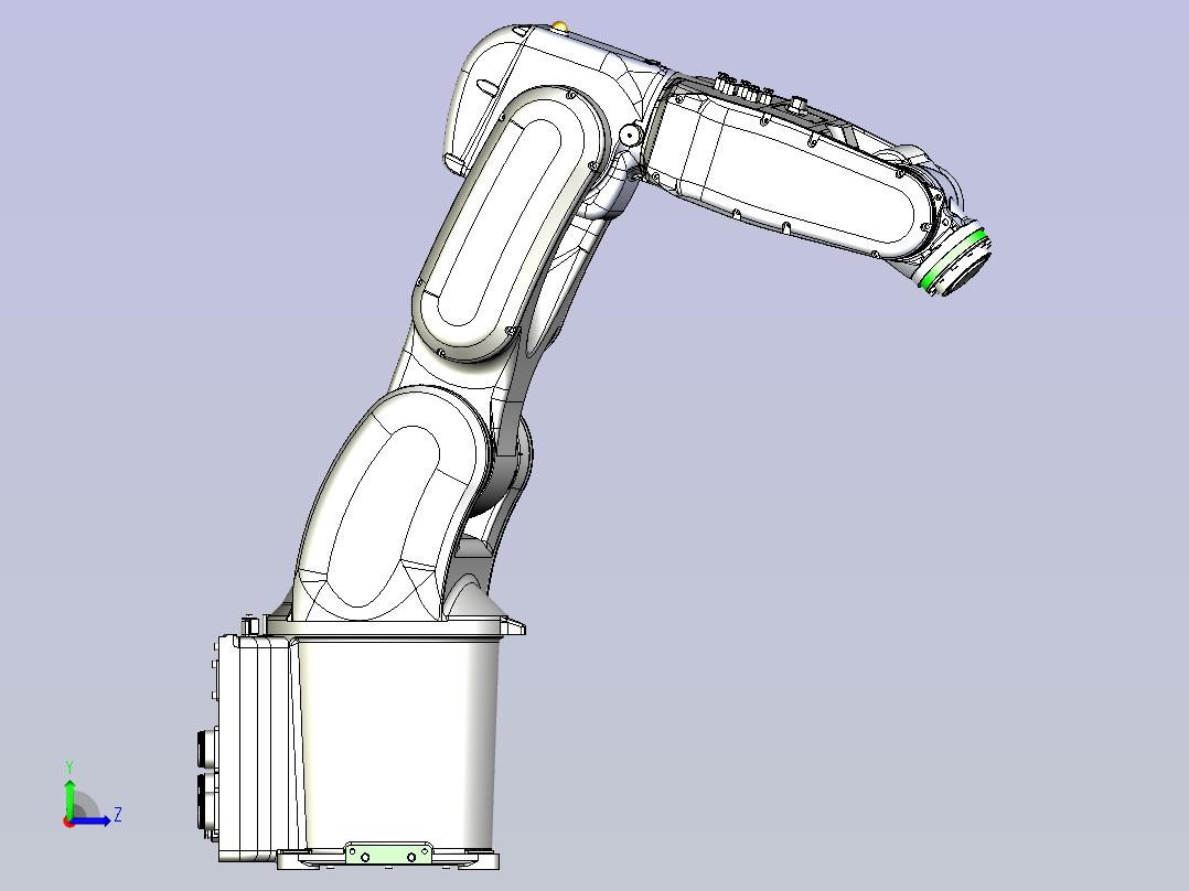 埃斯顿-ER6-730机器人3D模型左视图