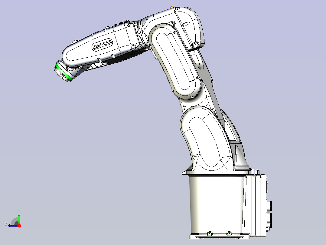 埃斯顿-ER6-730机器人3D模型右视图