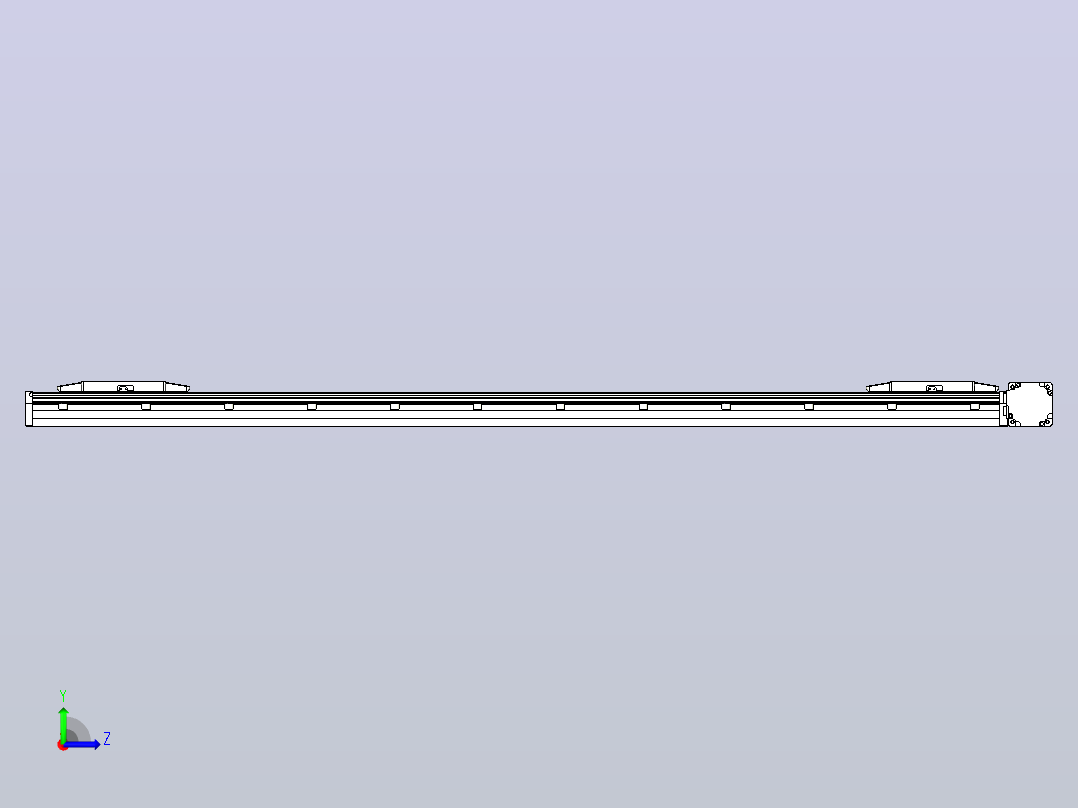 皮带直线轴双滑块型TPA-GCBS-150-P80-L600-DR-M75-N3左视图