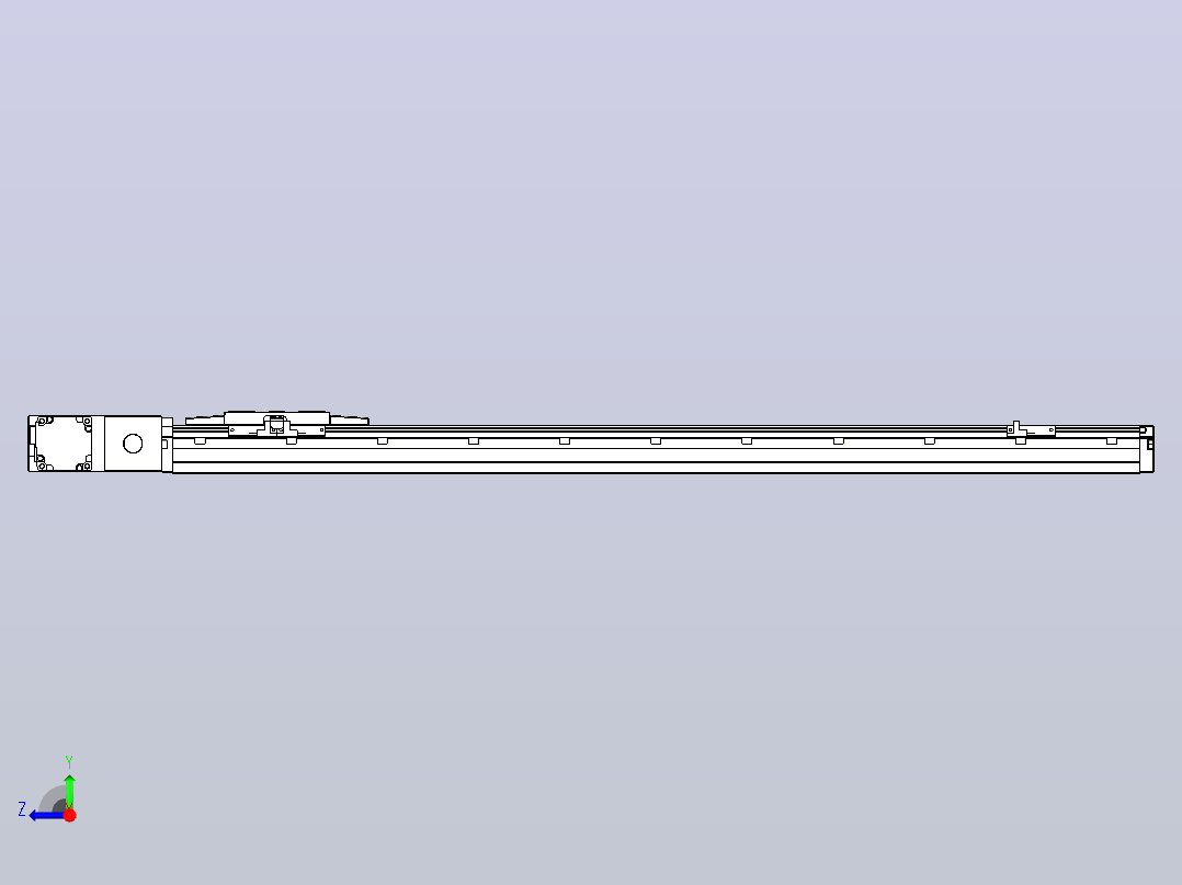 机器人皮带驱动直线轴TPA-GCB-120-P70-L800-QL-M20-N3右视图