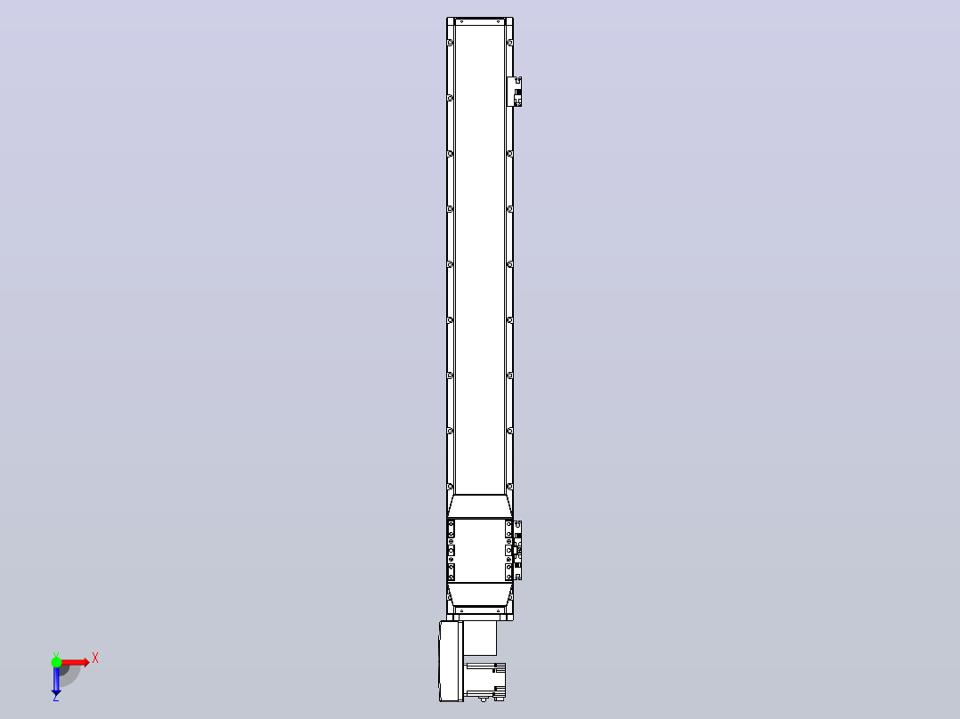 机器人皮带驱动直线轴TPA-GCB-120-P70-L800-QL-M20-N3俯视图