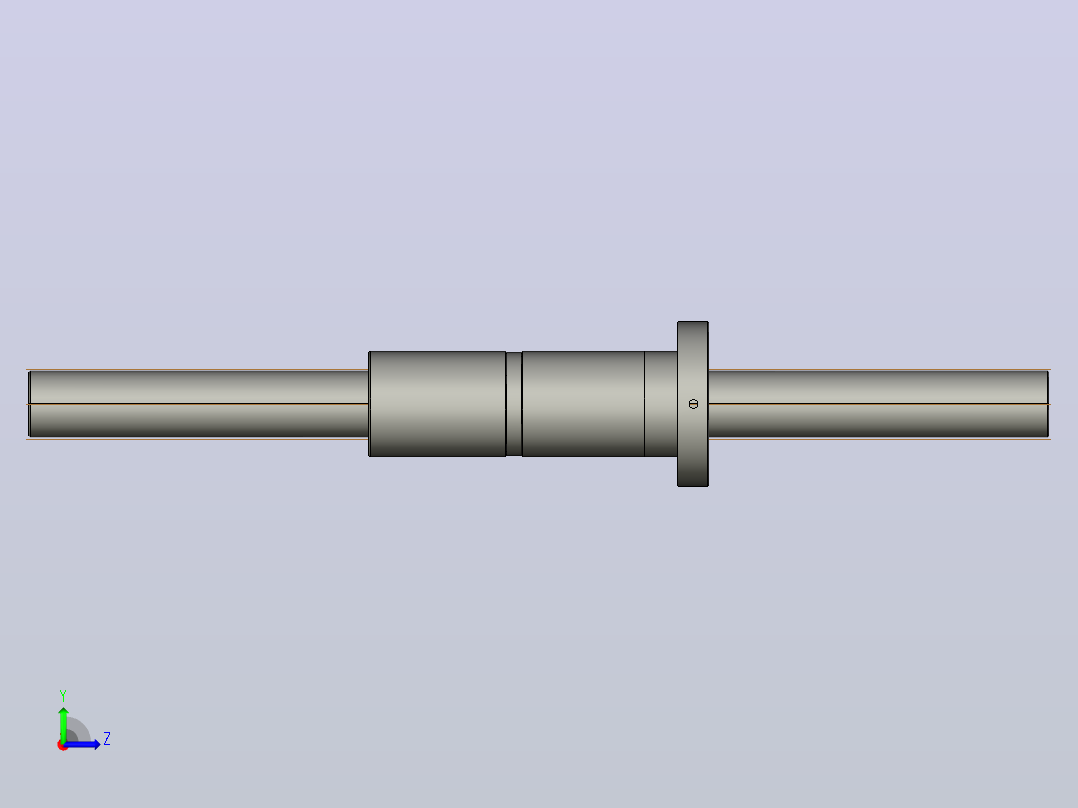 FFZD6316-5滚珠丝杆3D模型左视图