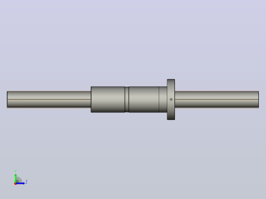 FFZD6316-5滚珠丝杆3D模型左视缩略图
