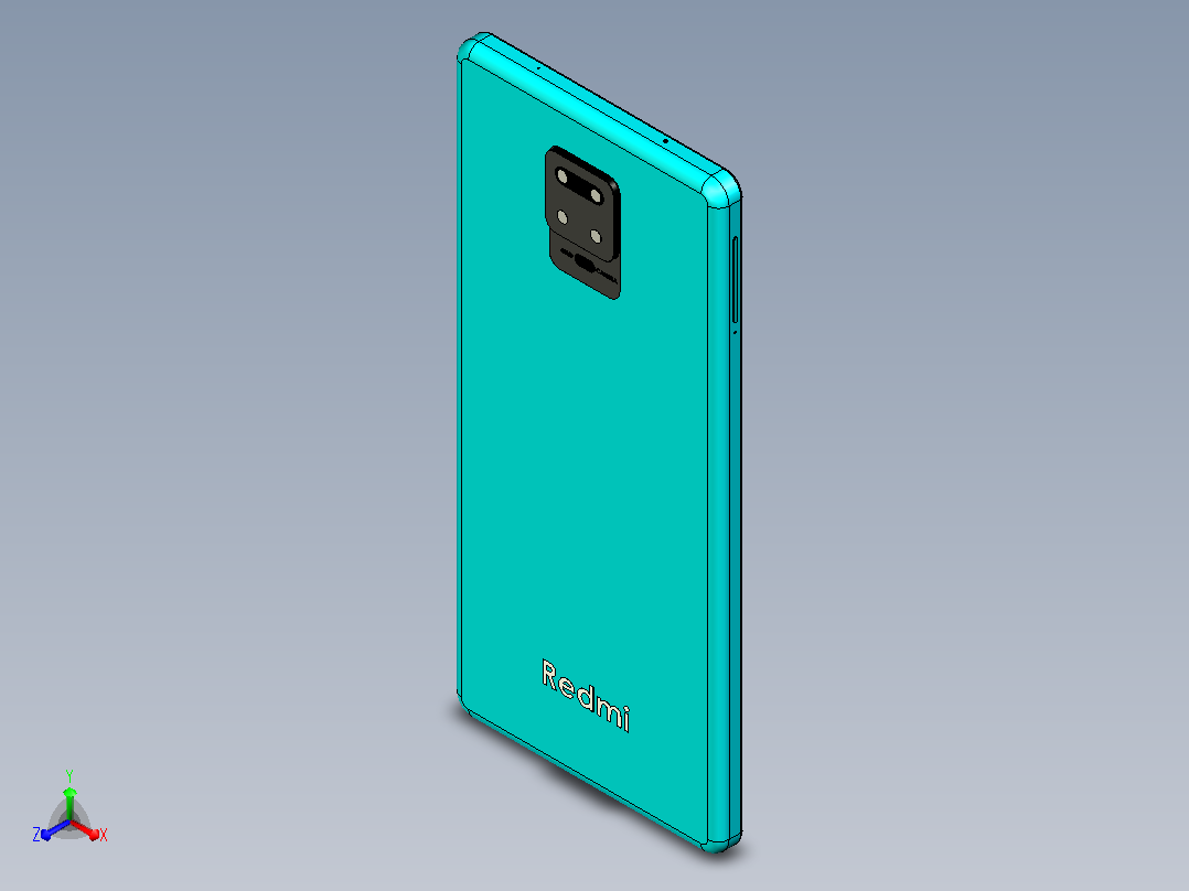 红米Note 9 Pro正等轴测图