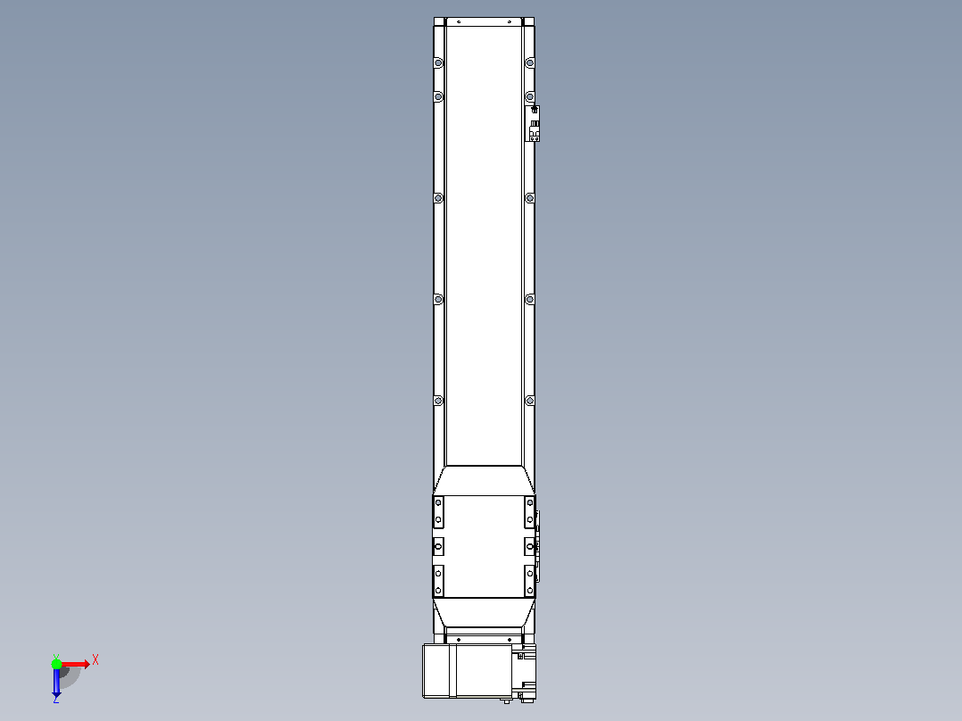 机器人皮带驱动直线轴TPA-GCB-150-P80-L600-LP-M75-N3俯视图