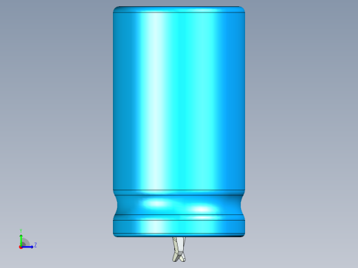 20x35蓝色BLUE1底片电解电容器左视缩略图