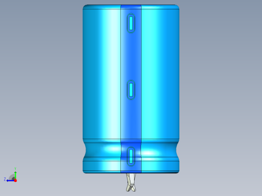 20x35蓝色BLUE1底片电解电容器右视缩略图