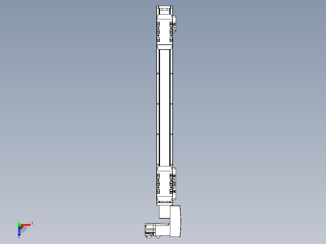 皮带直线轴双滑块型TPA-GCBS-50-P42-L175-QR-M10-N3俯视图