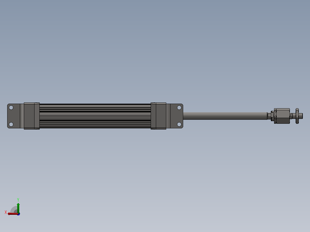 PARKER气缸P1DKS040MCE0200FFNNN_extended后视图