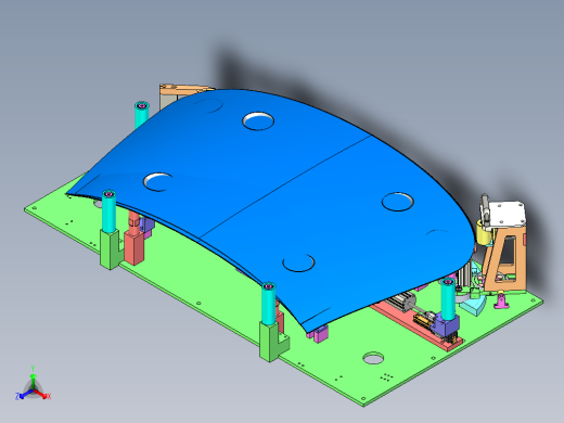 挡风玻璃密封总成工装夹具 3D模型