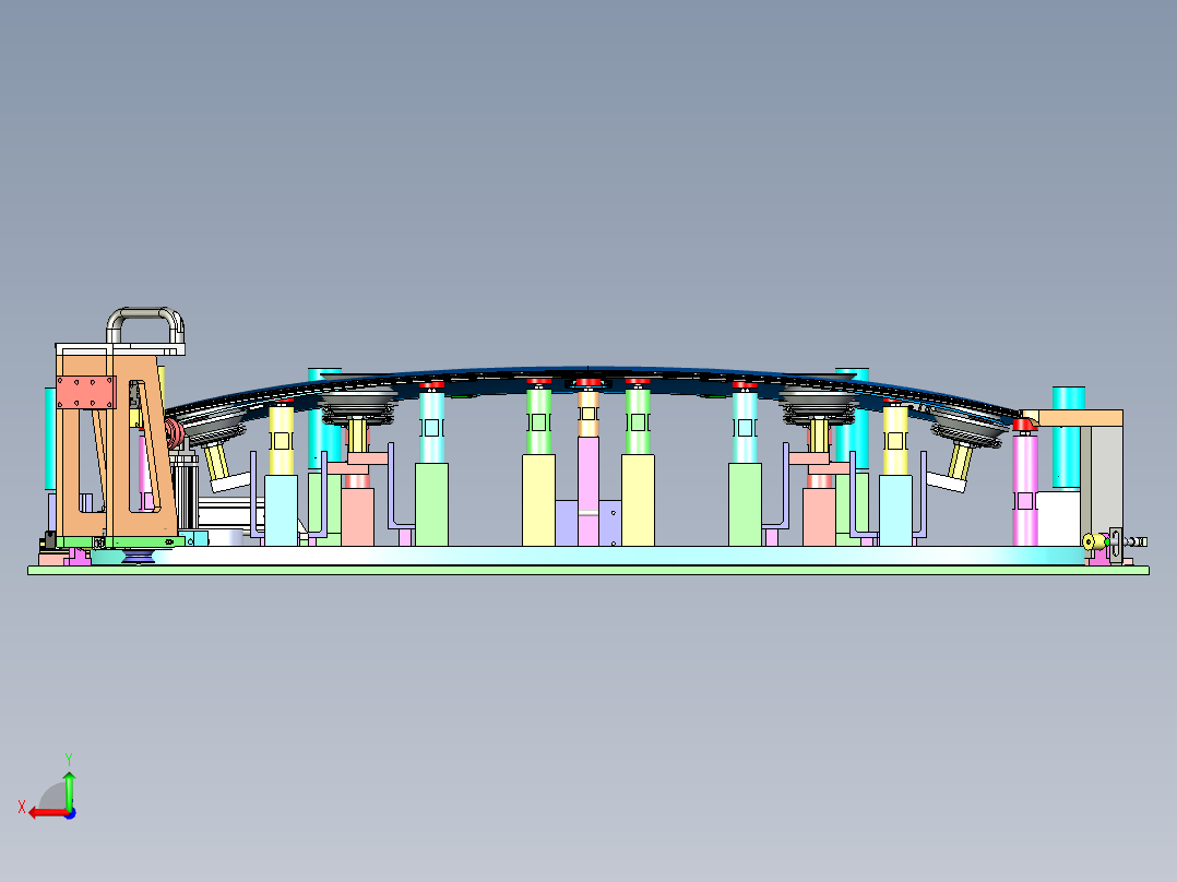 挡风玻璃密封总成工装夹具 3D模型后视图