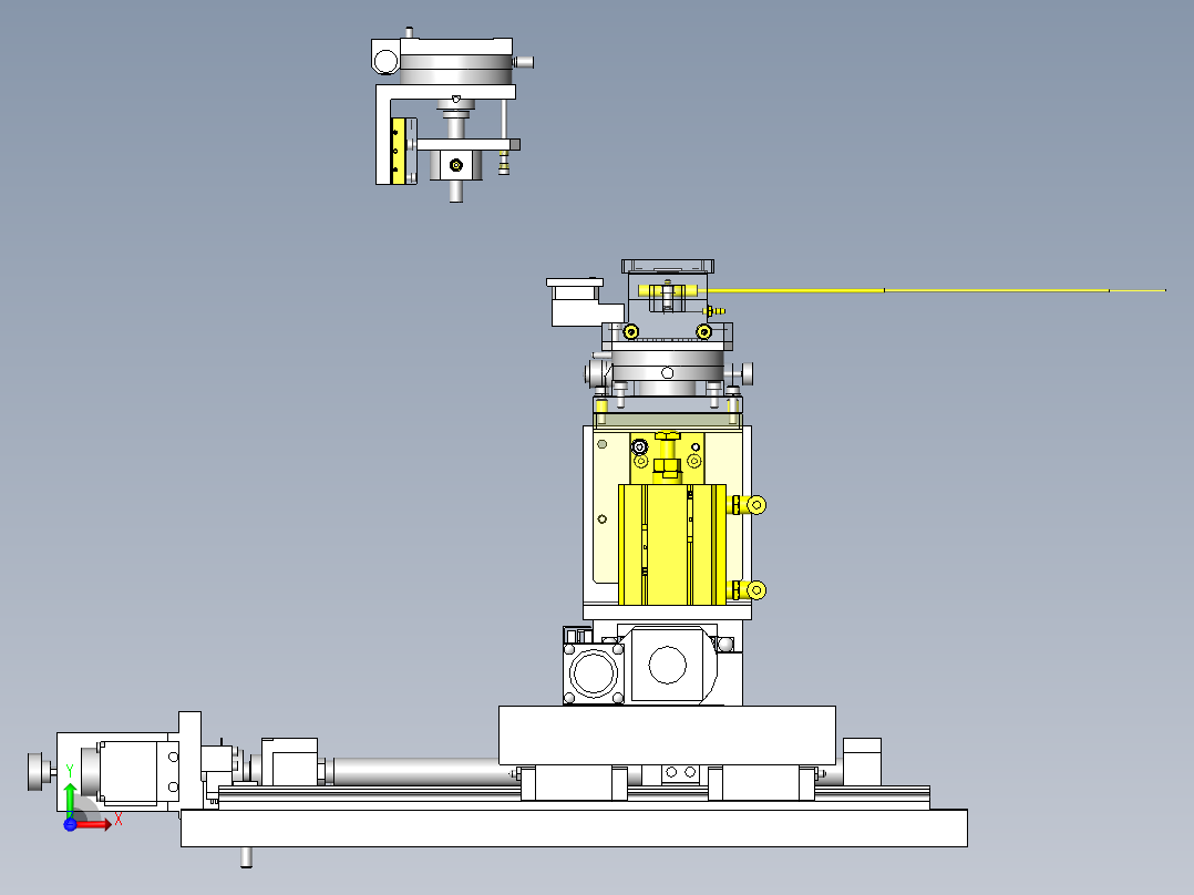 芯片压接机构前视图