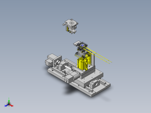 芯片压接机构正等轴测缩略图