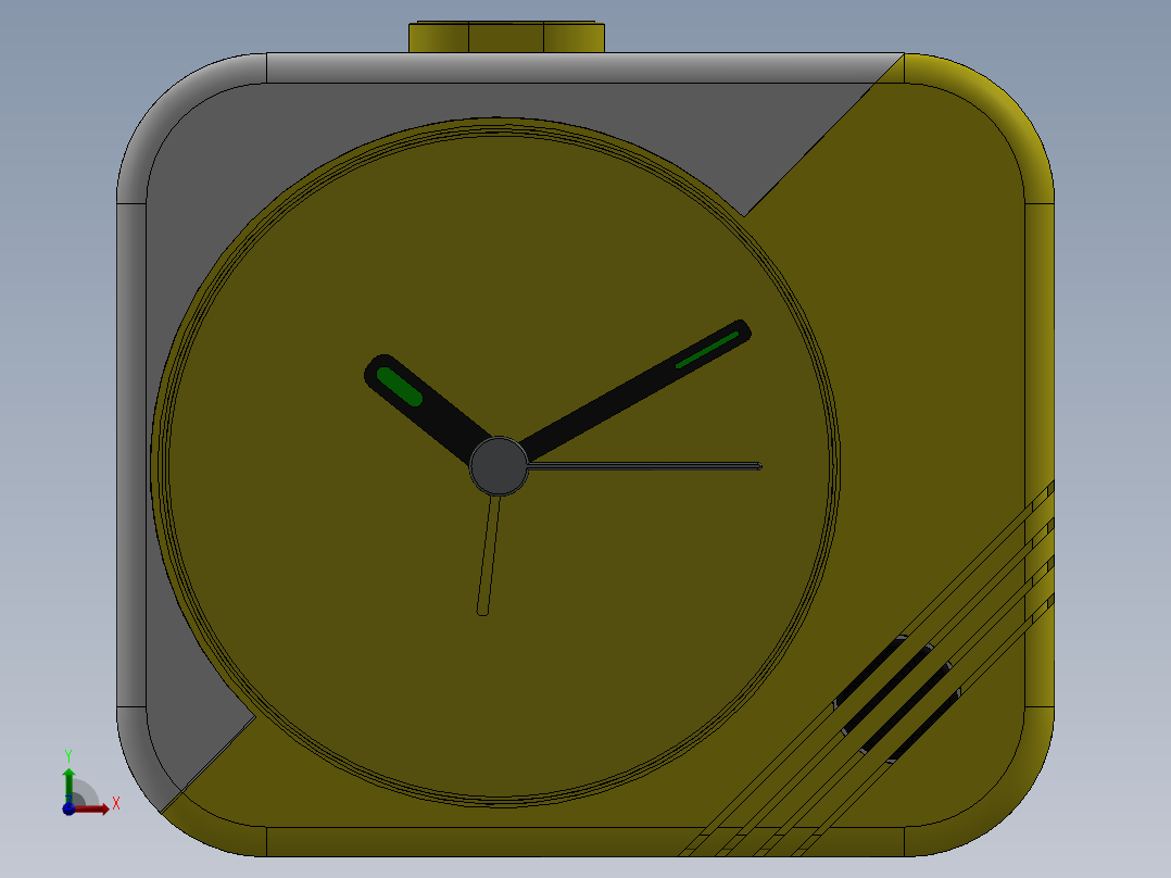 solidworks 创意闹钟前视图