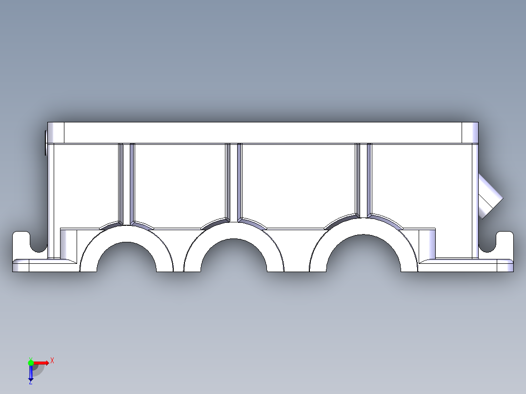 减速箱底座俯视图