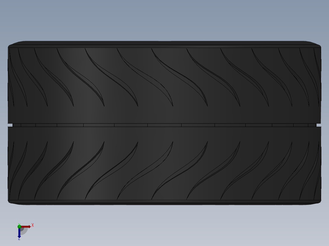 汽车 轮胎3D模型俯视图