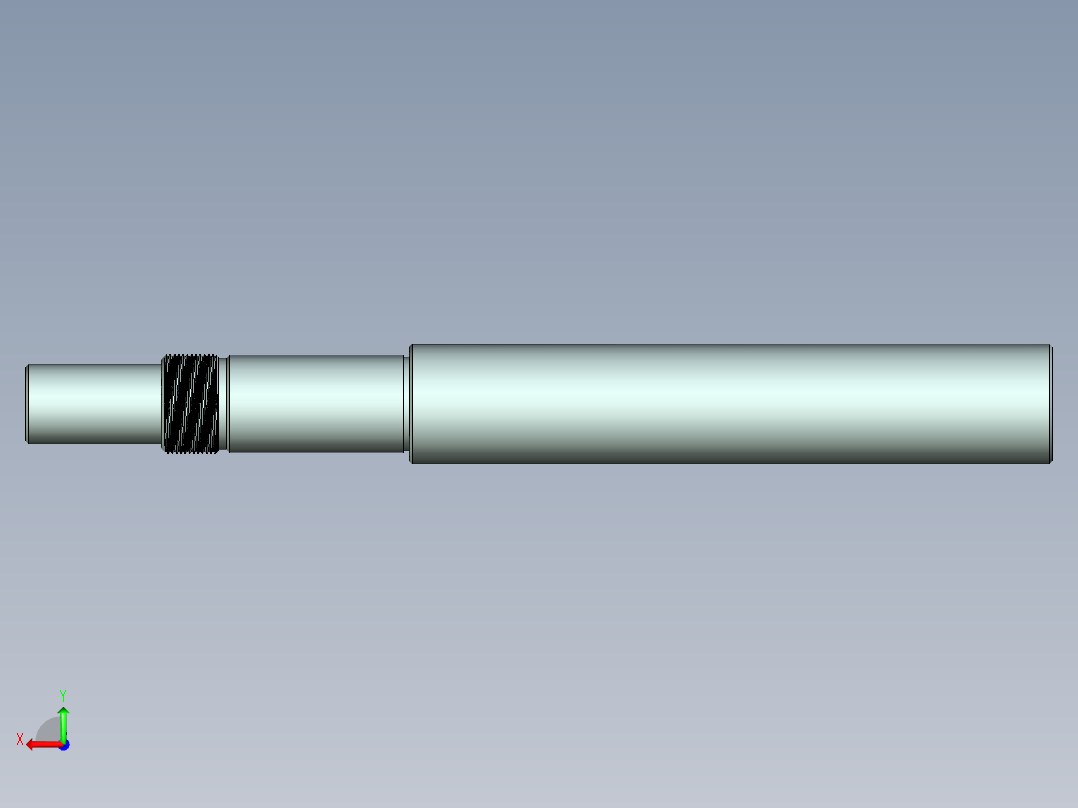Q027-典型轴零件数控车削加工工艺及手工编程设计【UG】后视图