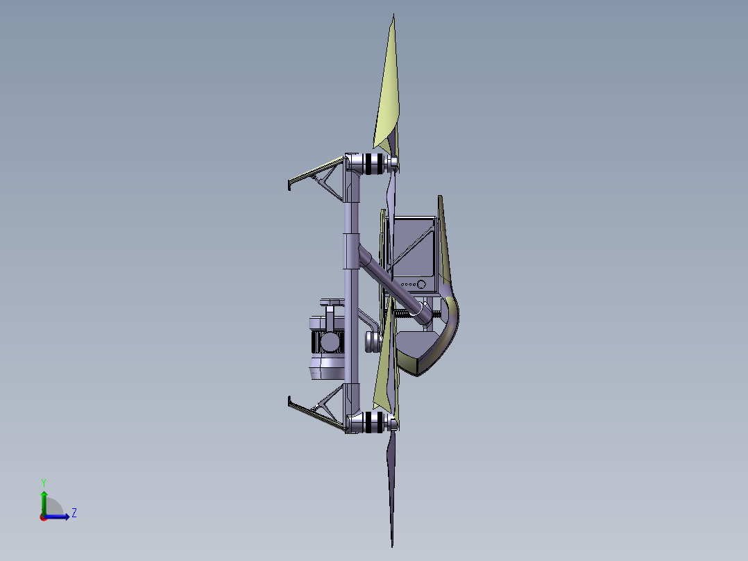 B35-四轴航拍无人机Dji Inspire 2简易造型左视图