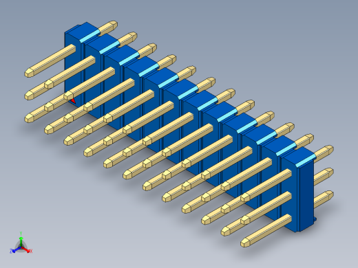 彩色公头100mil（2.54mm）系列-DS1021_blue_3x12p_100mil_Type1_rev1.0