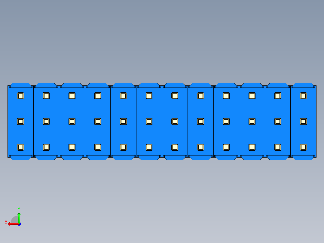 彩色公头100mil（2.54mm）系列-DS1021_blue_3x12p_100mil_Type1_rev1.0后视图