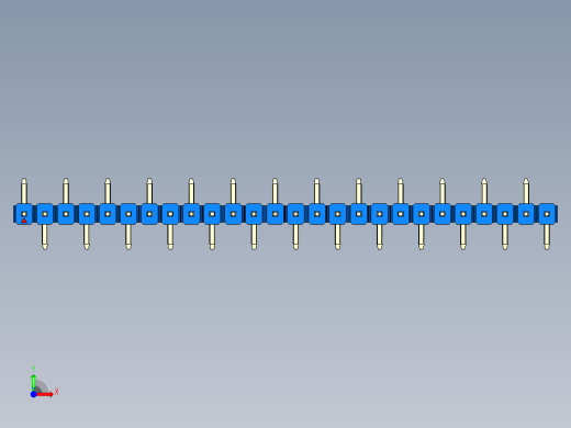 彩色公排针 100mil 2.54mm 系列-DS1022_blue_26p_100mil_Type_SMT_R1_rev1.0前视缩略图