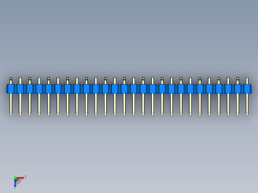 彩色公排针 100mil 2.54mm 系列-DS1022_blue_26p_100mil_Type_SMT_R1_rev1.0俯视缩略图
