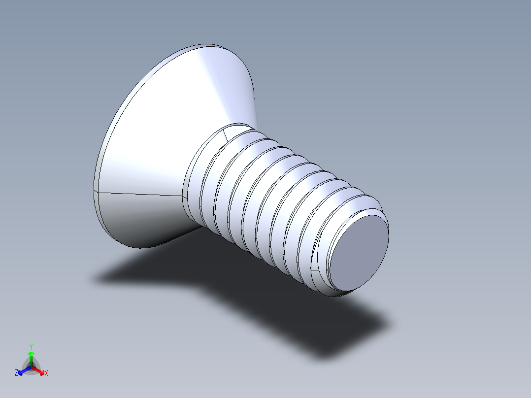 锥形内六角头螺钉-FHCS 0.3125x 0.750