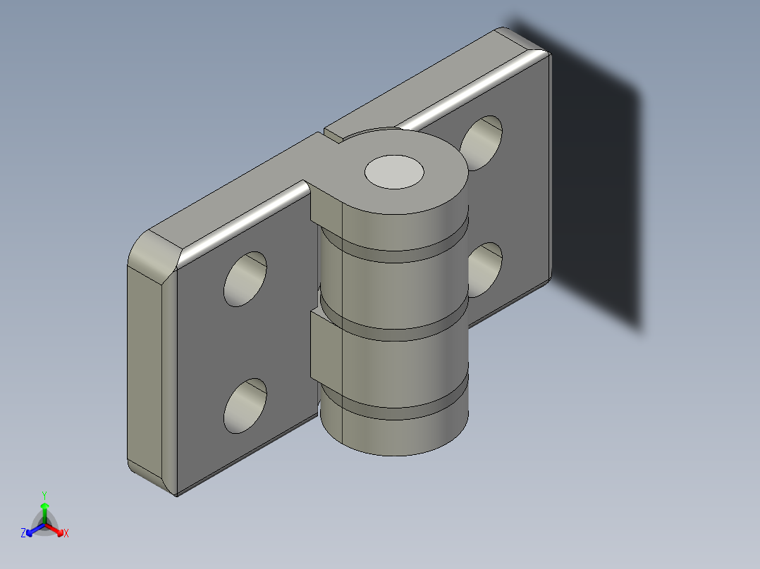 型材-KJN 40X40 DIE-CAST COMBI HINGE 095Z4040F00S 正等轴测图