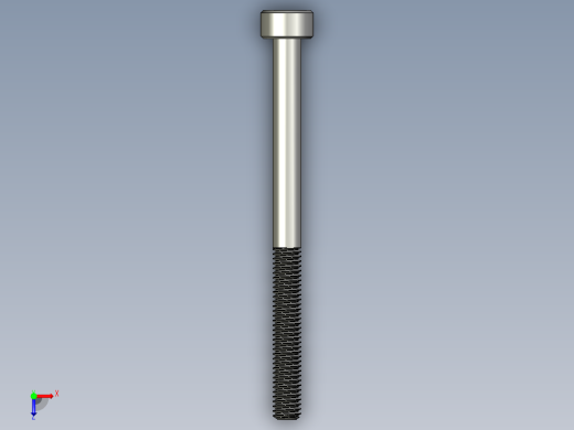 M3 x 0.5mm Thread 40mm LONG SOCKET HEAD CAP SCREW.STEP俯视缩略图