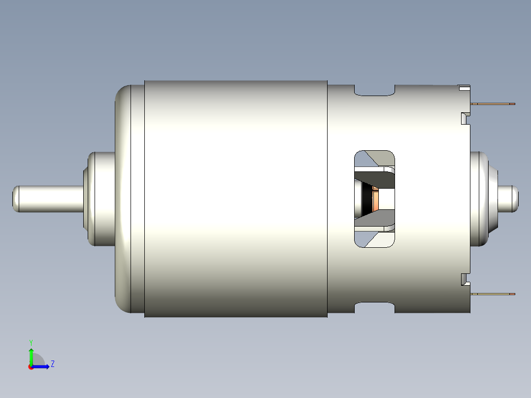 直流电机滚珠轴承12v-24v 6000-12000转左视图