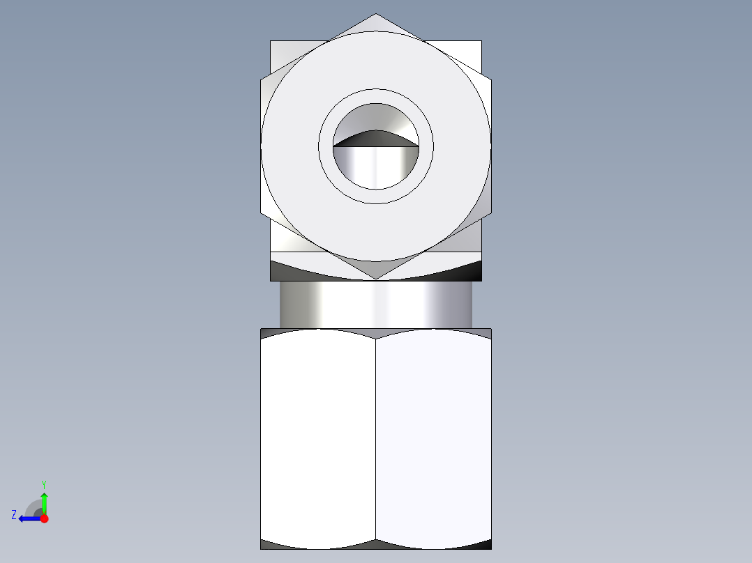 卡套式工业通用硬管接头EO_Union_elbow_W06ZLLCF右视图