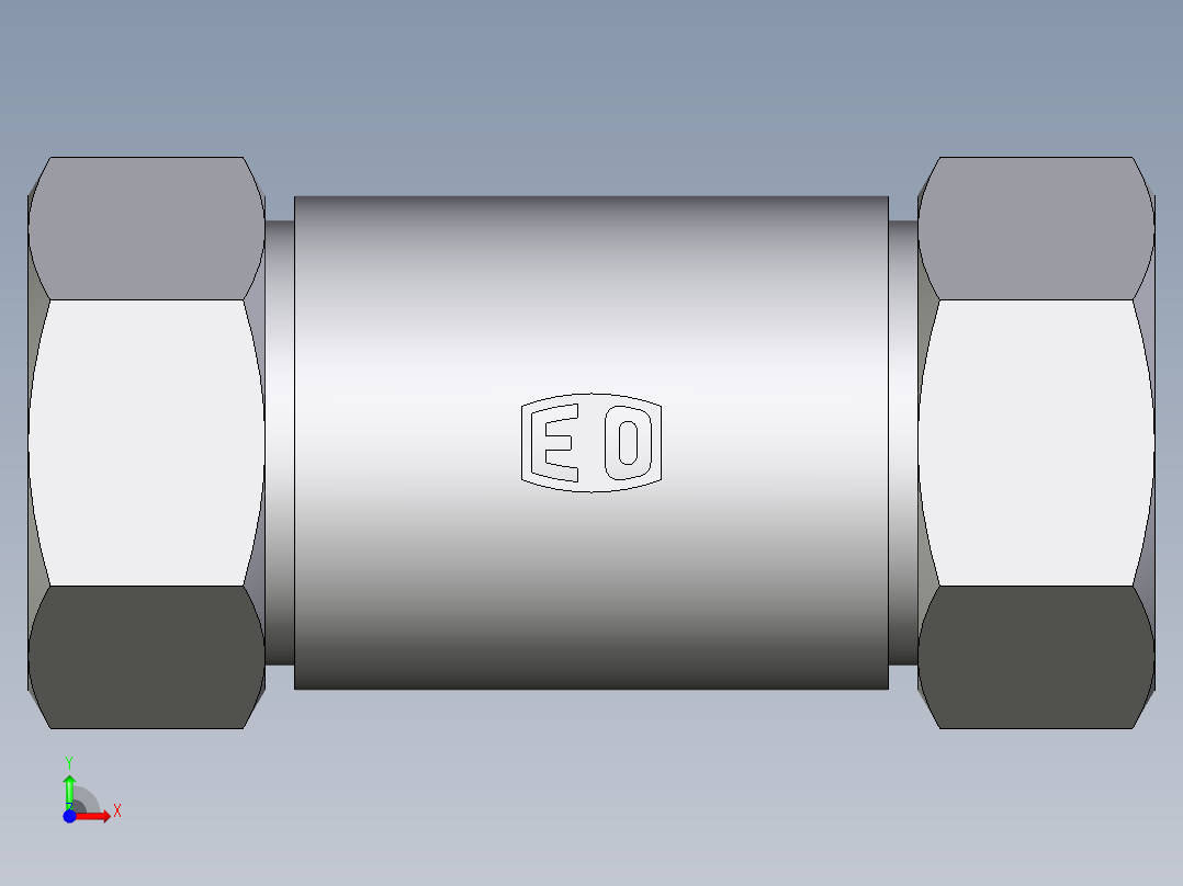卡套式工业通用硬管接头EO_Weld_bulkhead_fitting_ESV35ZL前视图