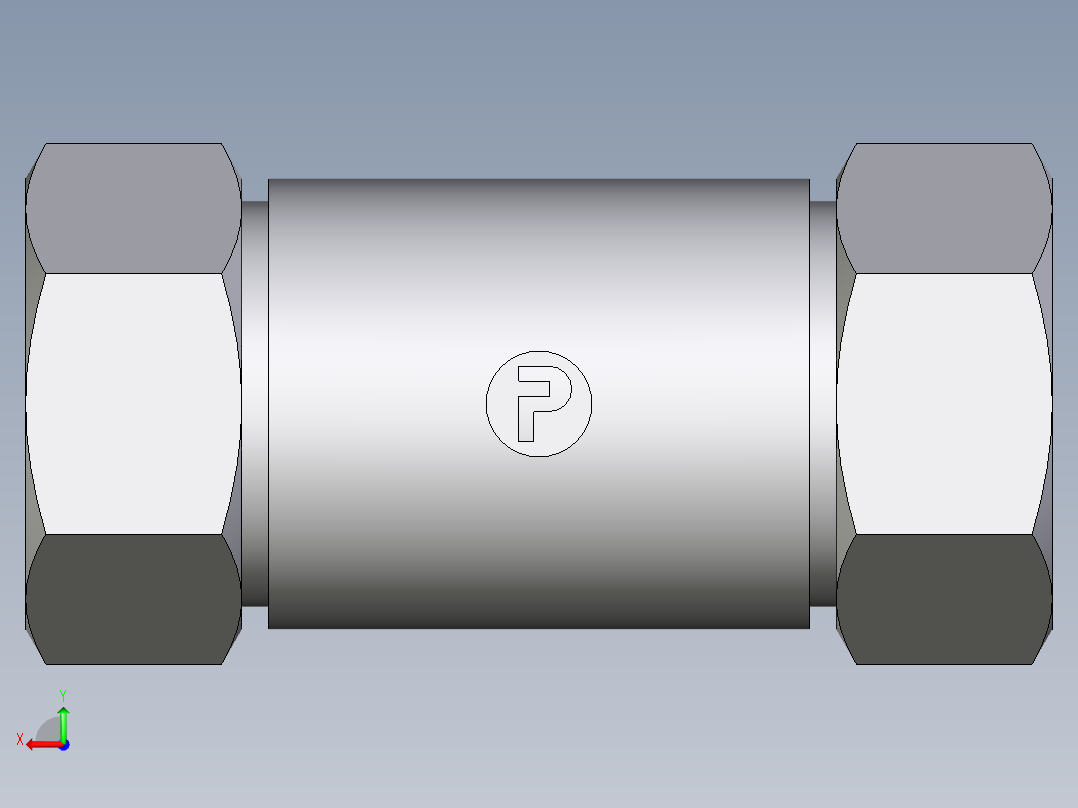 卡套式工业通用硬管接头EO_Weld_bulkhead_fitting_ESV35ZL后视图