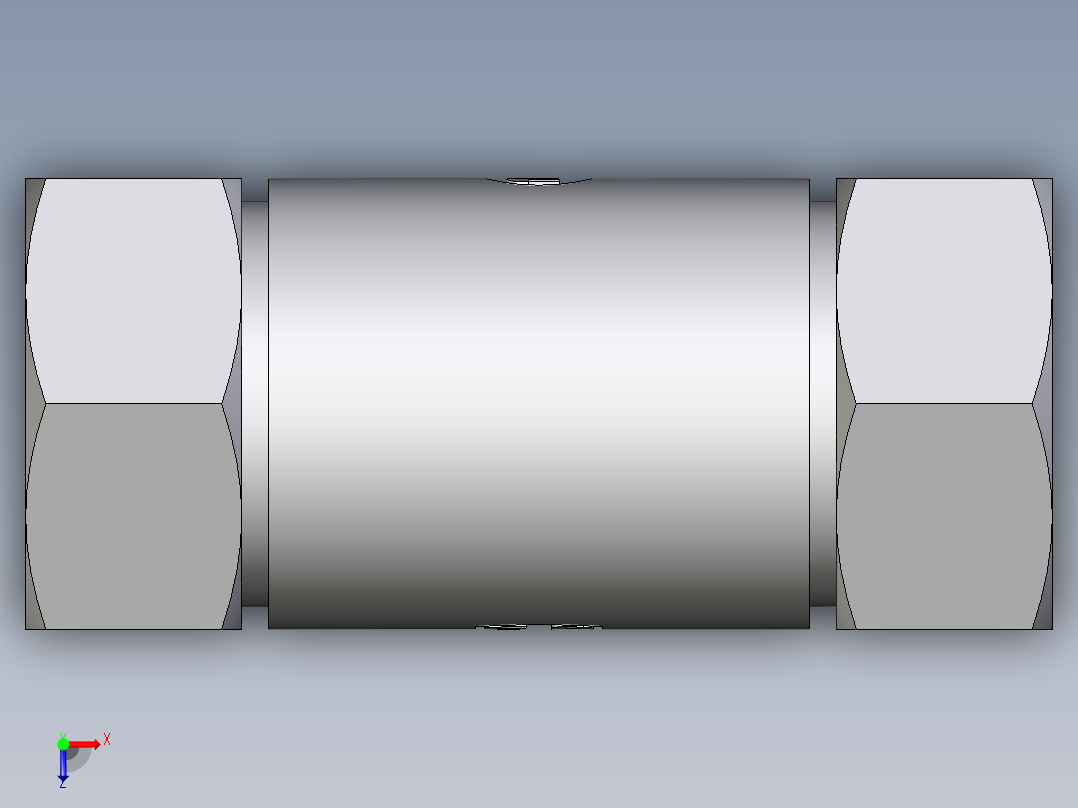 卡套式工业通用硬管接头EO_Weld_bulkhead_fitting_ESV35ZL俯视图