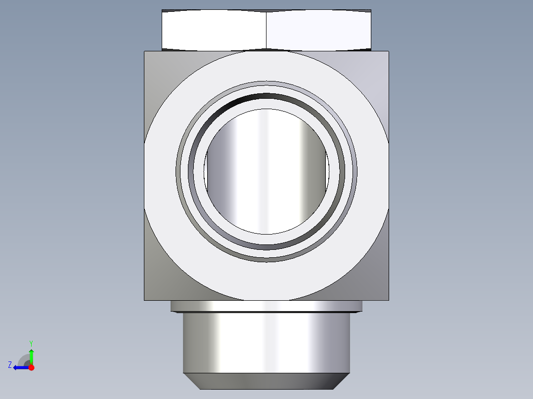 卡套式工业通用硬管接头EO_High_pressure_banjo_elbow_WH42LROMDCF右视图