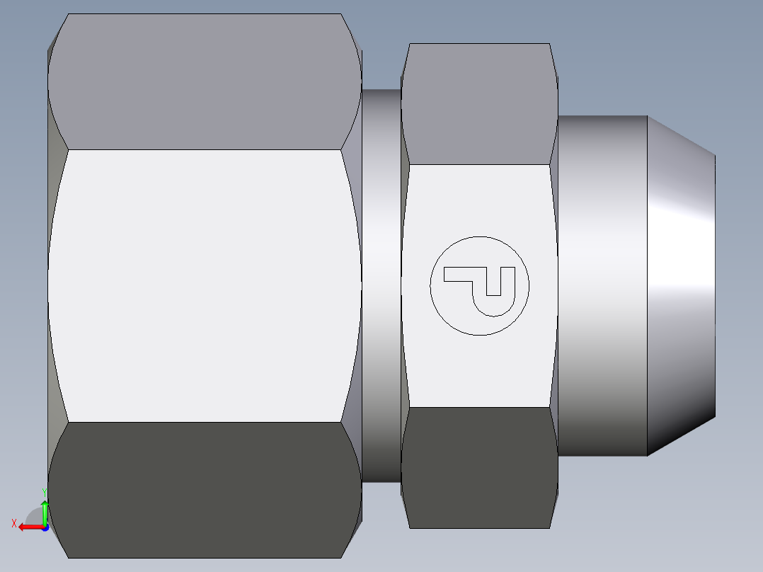 卡套式工业通用硬管接头EO_Weld_connector_AS20ZS后视图