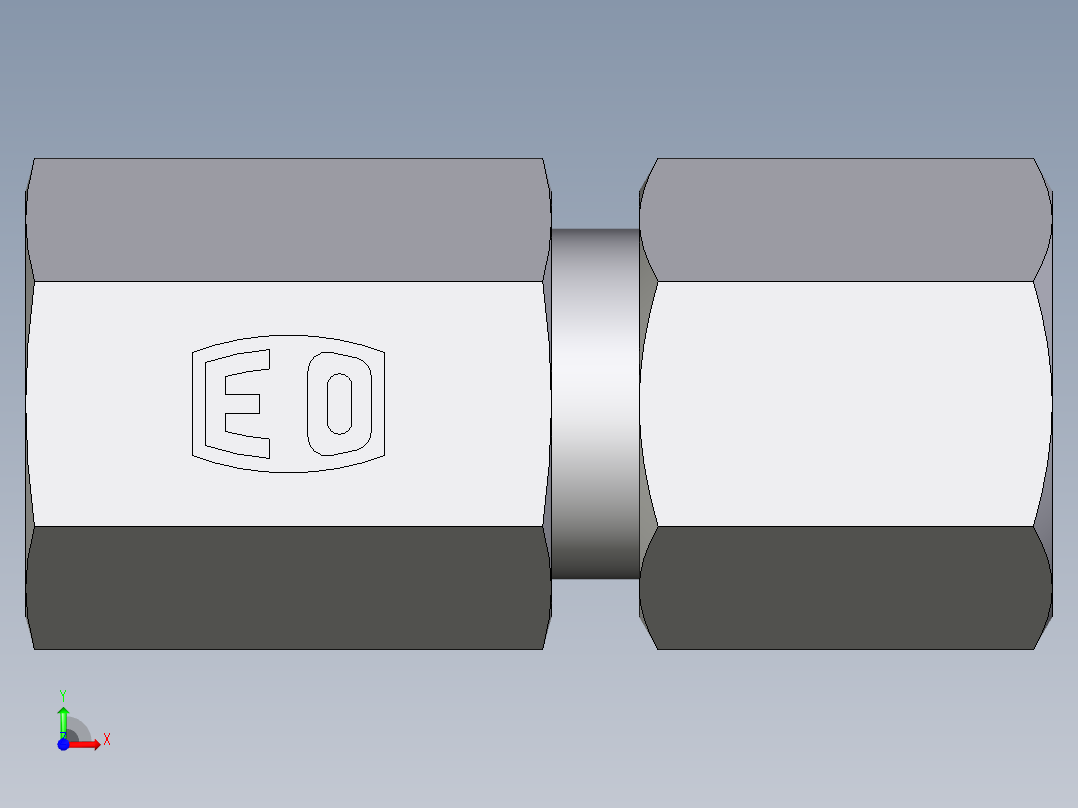 卡套式工业通用硬管接头EO_Swivel_connector_GAI06SMCF前视图
