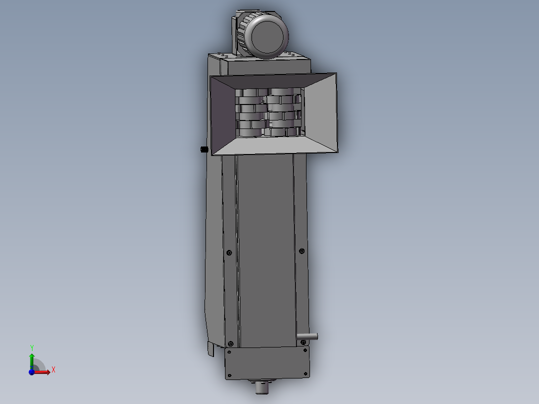 粉碎脱水机前视图
