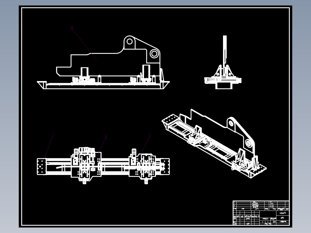 cad图主筋组件通用夹具