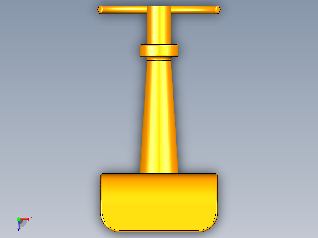 UG升降椅模型俯视图